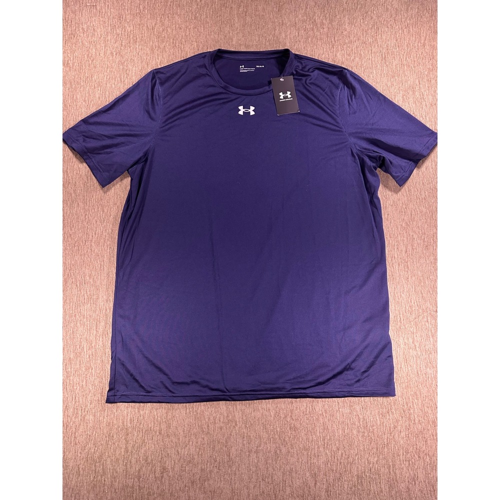 Under Armour Mens Locker Tee 2.0 SS Navy Blue Training Shirt 1305775-410 Large